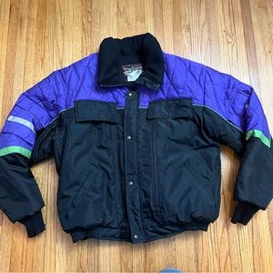 Joe Rocket Racer SNOWMOBILE Jacket. Mens XL Nylon Lined Colorful Warm